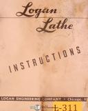 Logan 200-210, Lathe Instructions Manual